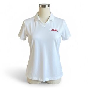 Nike Golf Dri-Fit Performance Polo Shirt Embroidered Custom Logo White Large